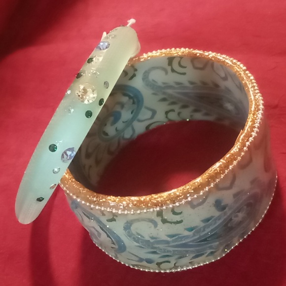 Two's company teal bangle bracelets 2 see pics for size - Picture 9 of 9